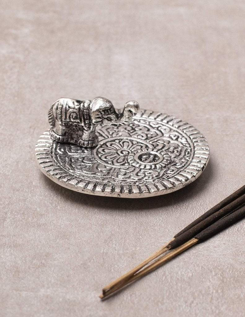 Silver elephant incense burner - Alkemi and Tings